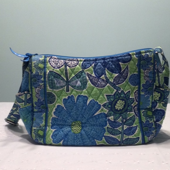 Vera Bradley On The Go Crossbody Doodle Daisy Summer 2014 VGC - Picture 3 of 9